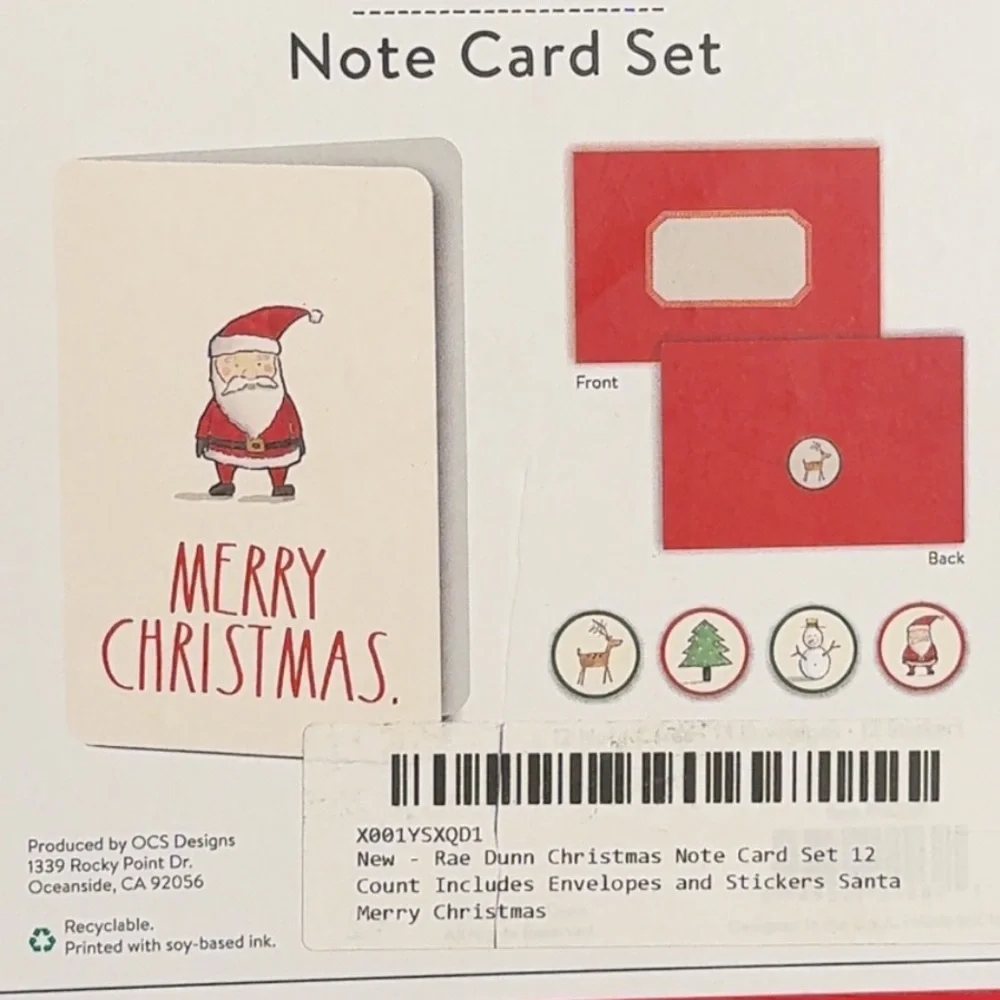 NWT 7COUNT Rae Dunn BUNDLE Christmas Holiday Gift Tags/Greeting Cards LOT
